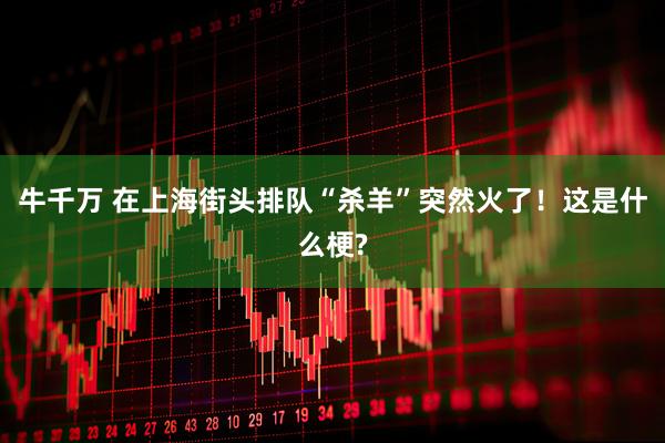 牛千万 在上海街头排队“杀羊”突然火了！这是什么梗?